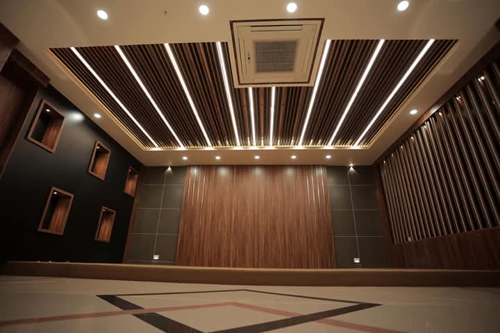 Wide interior view of Diamond Banquet Hall